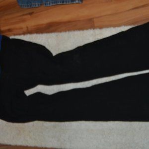 Black with a blue waistband that folds down.